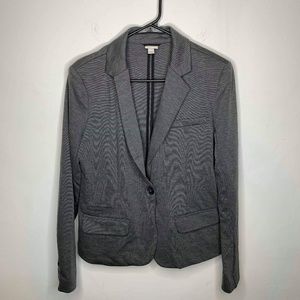 Grey Single Button Blazer